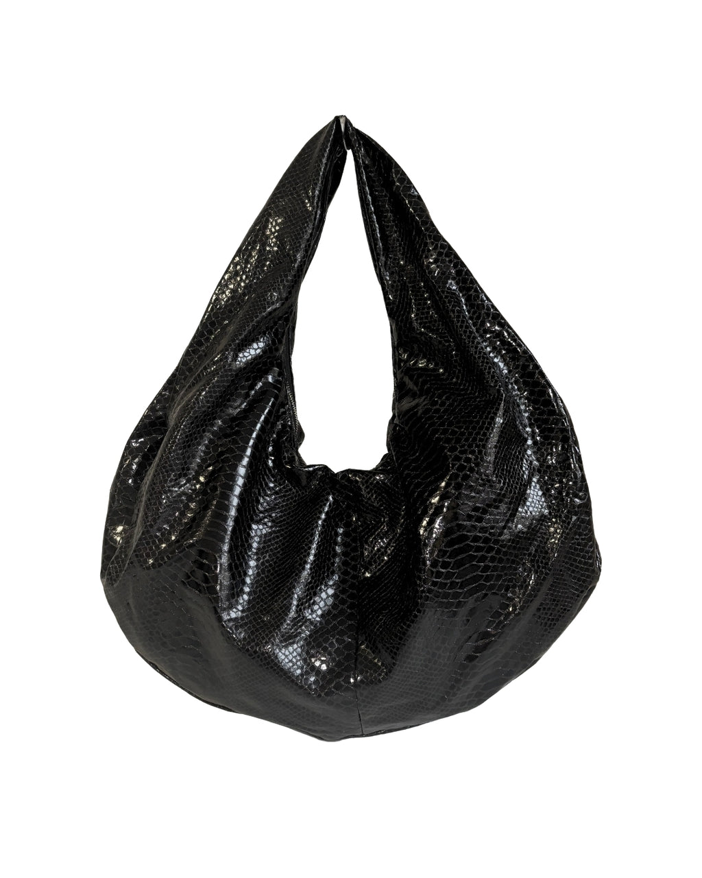 HOBO BAG BLACK SNAKE