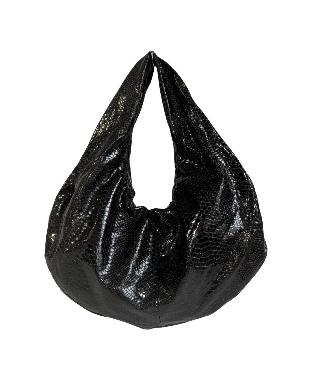 HOBO BAG BLACK SNAKE