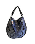 SEQUIN BAG BLACK LEATHER
