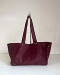 COW BURGUNDY LEATHER BAG