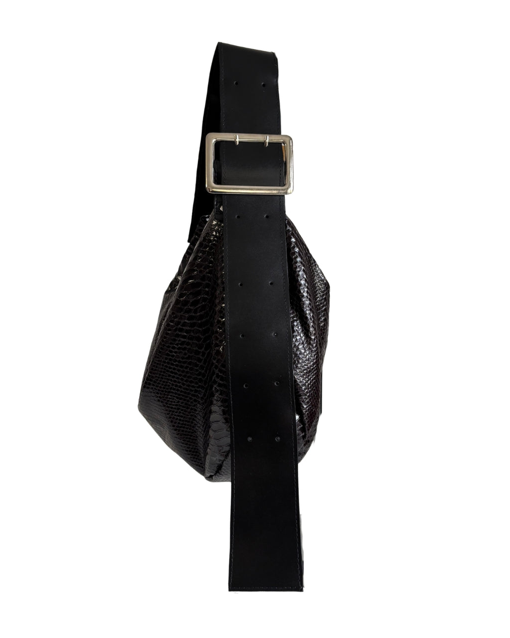 HOBO BAG BURGUNDY SNAKE