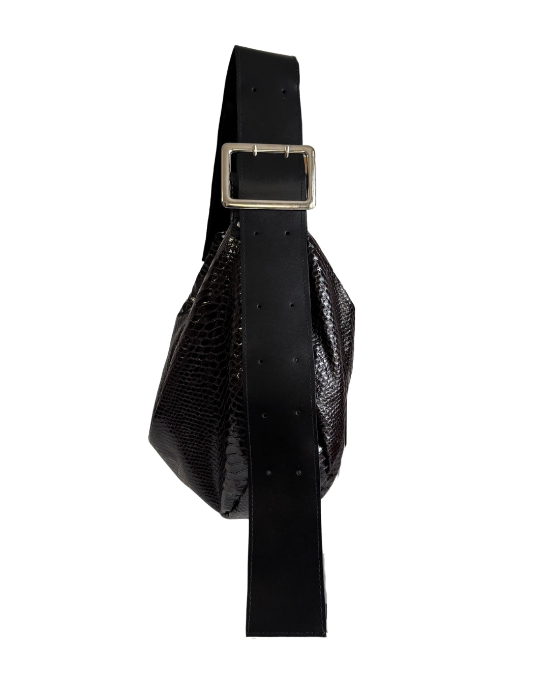 HOBO BAG BURGUNDY SNAKE
