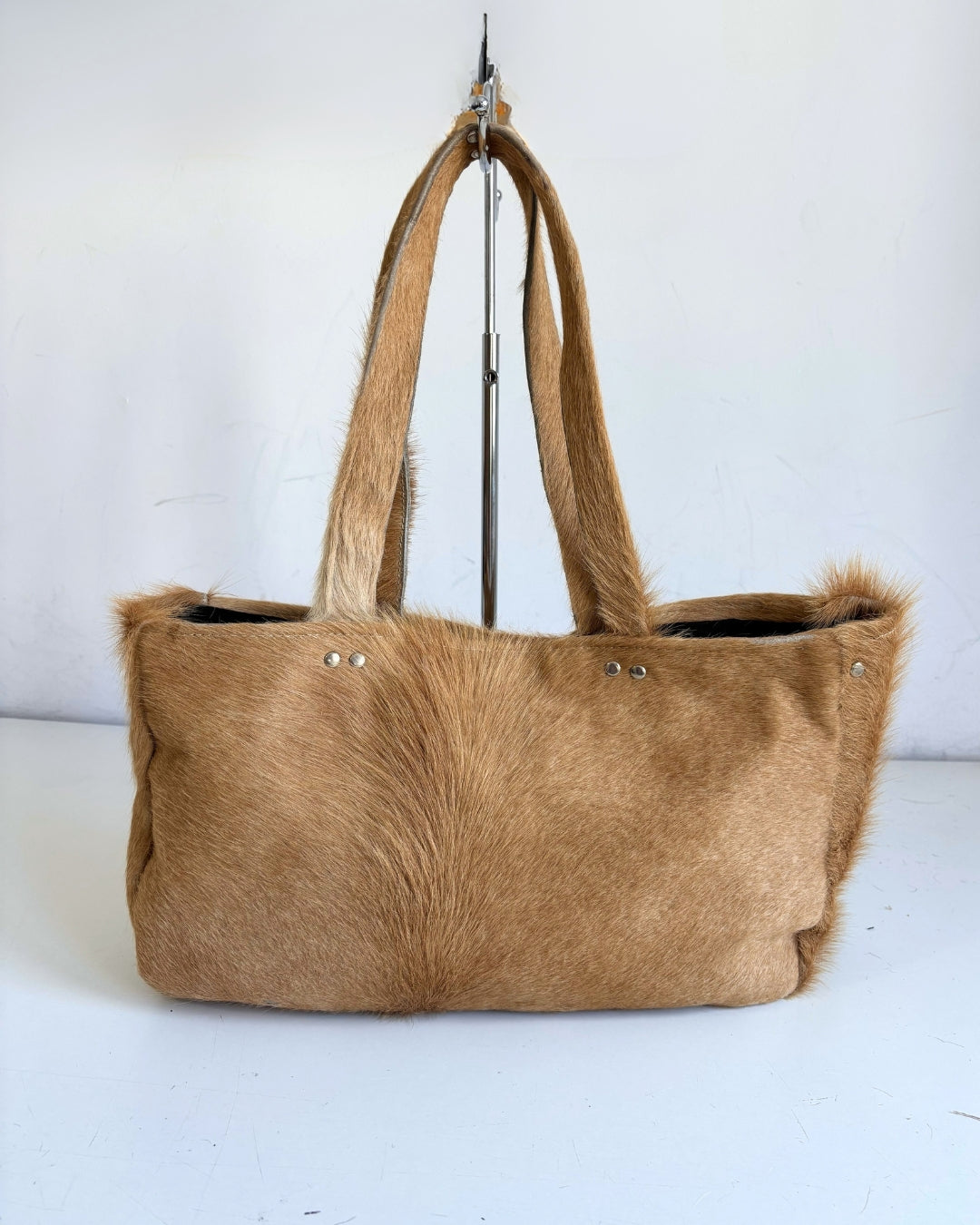 COW BEIGE LEATHER BAG