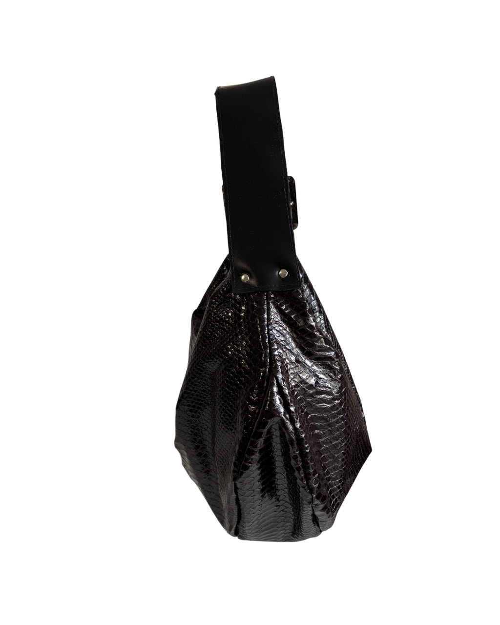 HOBO BAG BURGUNDY SNAKE
