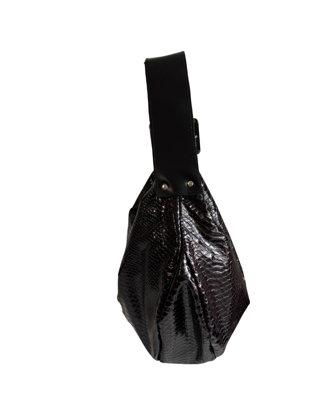 HOBO BAG BURGUNDY SNAKE