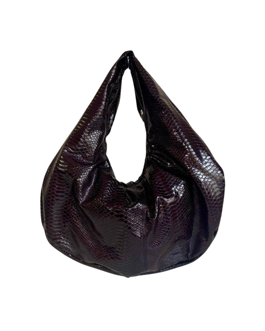 HOBO BAG BURGUNDY SNAKE