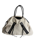 TRAVEL BAG CANVAS AND LEATHER