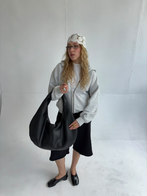 HOBO BAG BLACK LEATHER