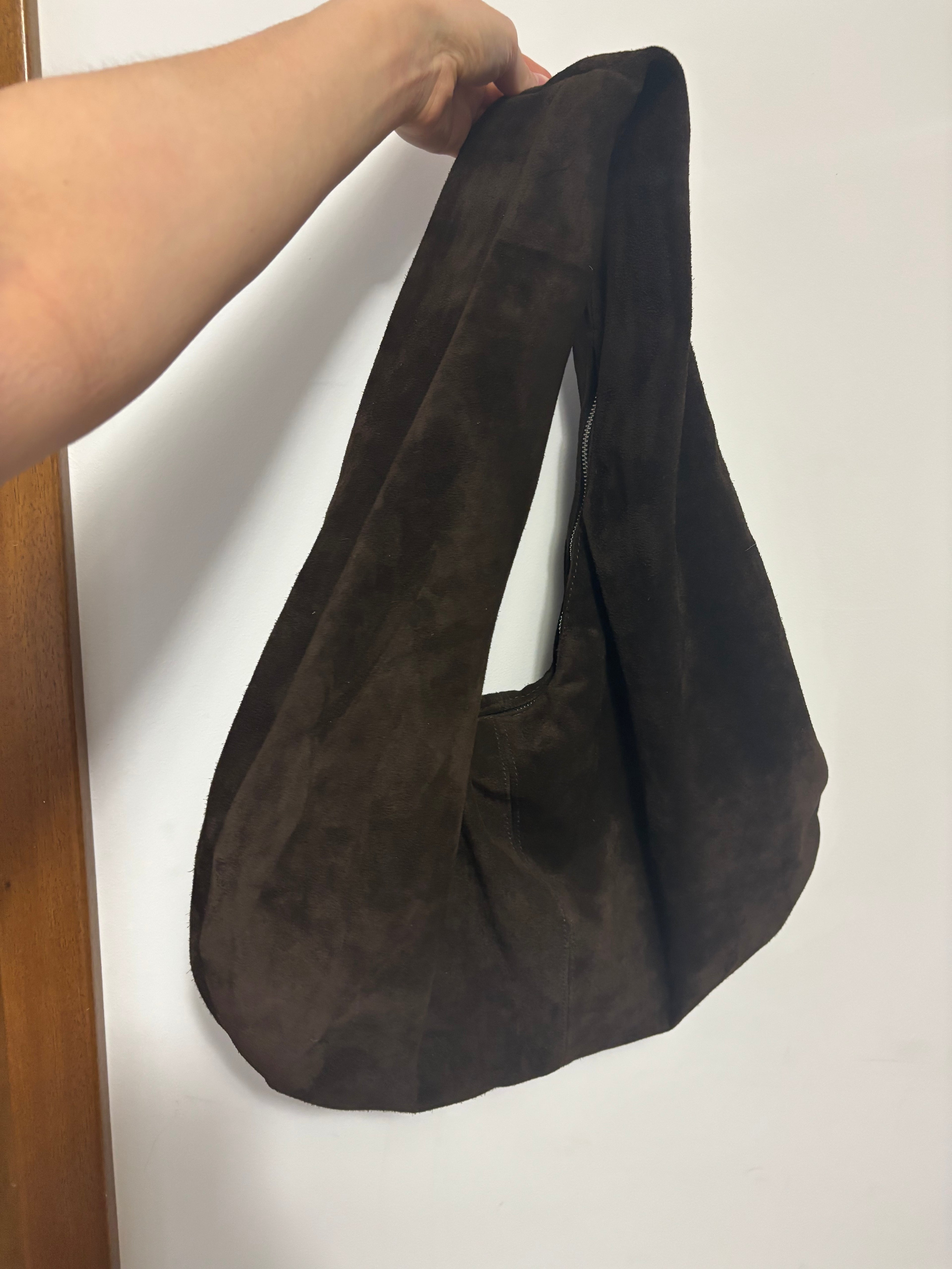 HOBO BAG BROWN SUEDE
