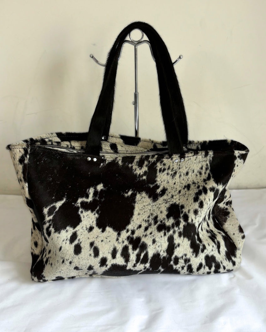 COW WHITE LEATHER BAG