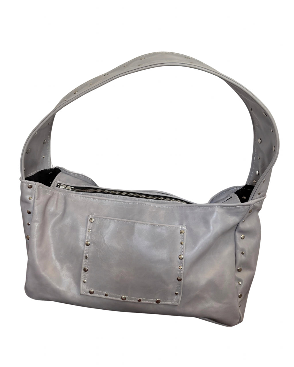 BABY BLUE BAG STUDDED