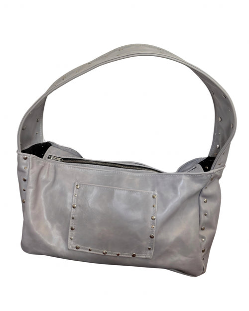 BABY BLUE BAG STUDDED