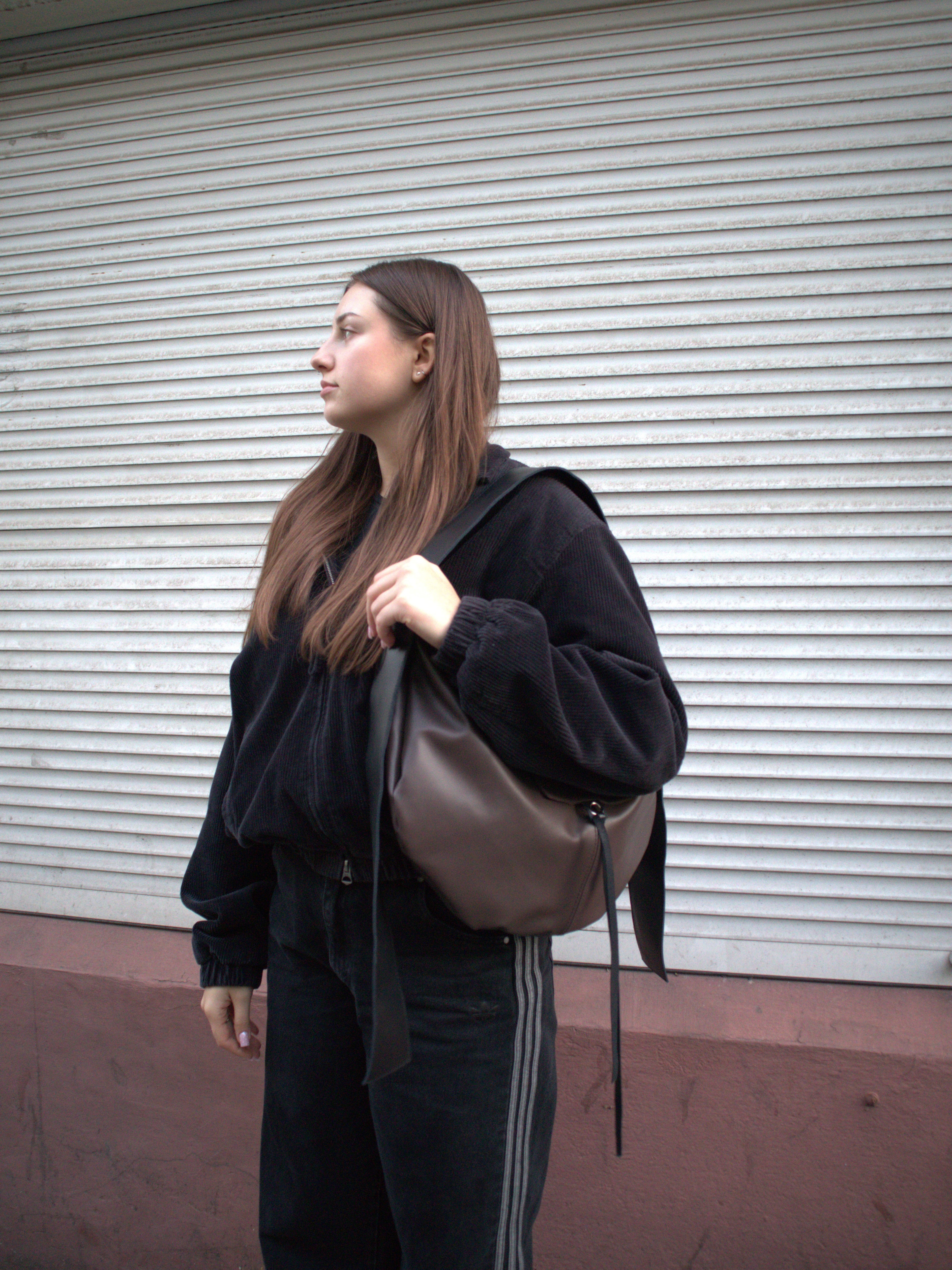 HOBO BAG BROWN LEATHER