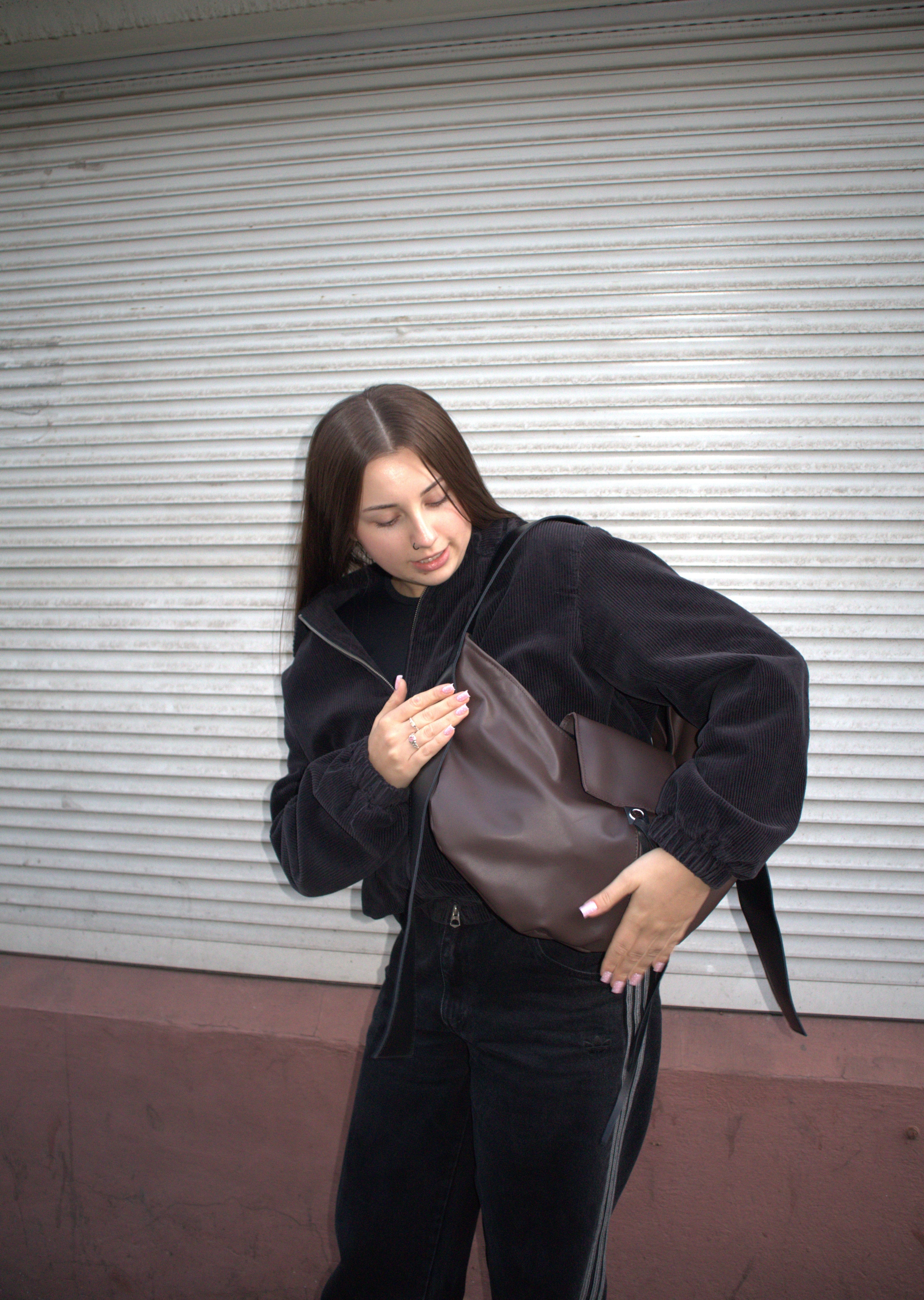 HOBO BAG BROWN LEATHER