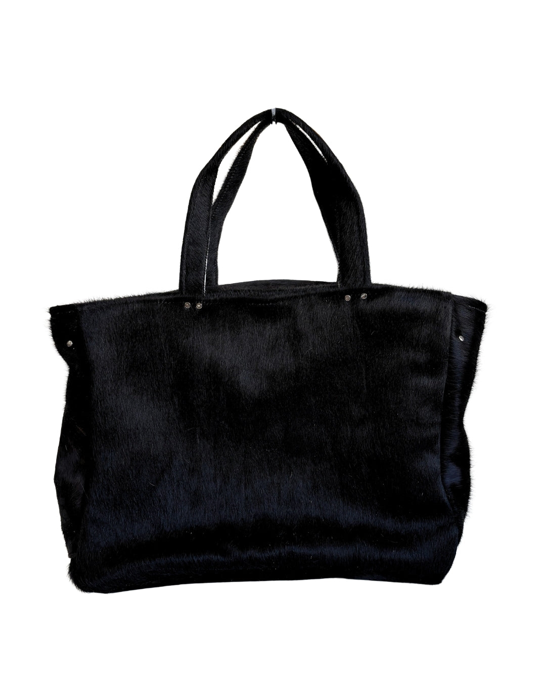 COW BLACK LEATHER BAG