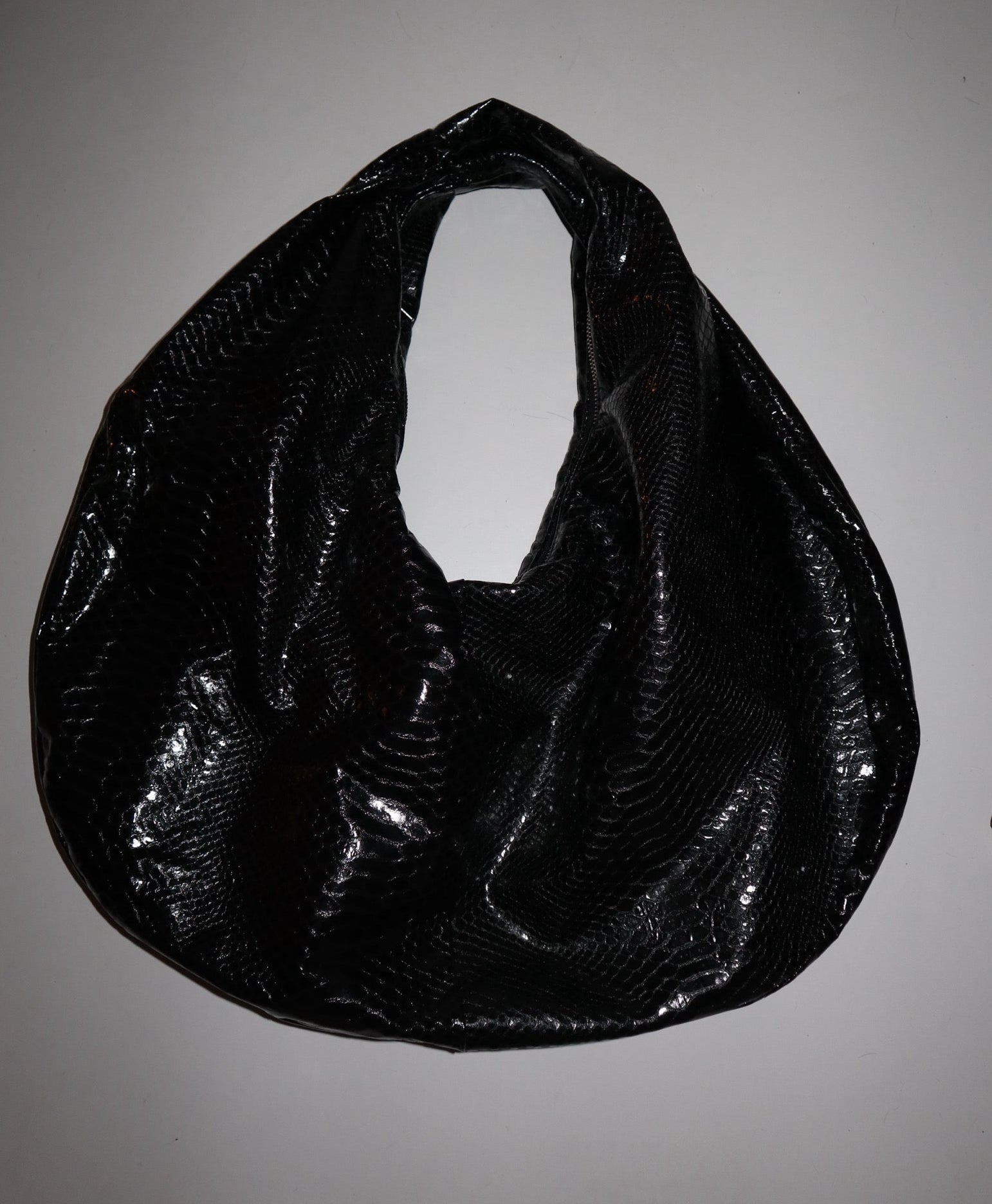 HOBO BAG BLACK SNAKE