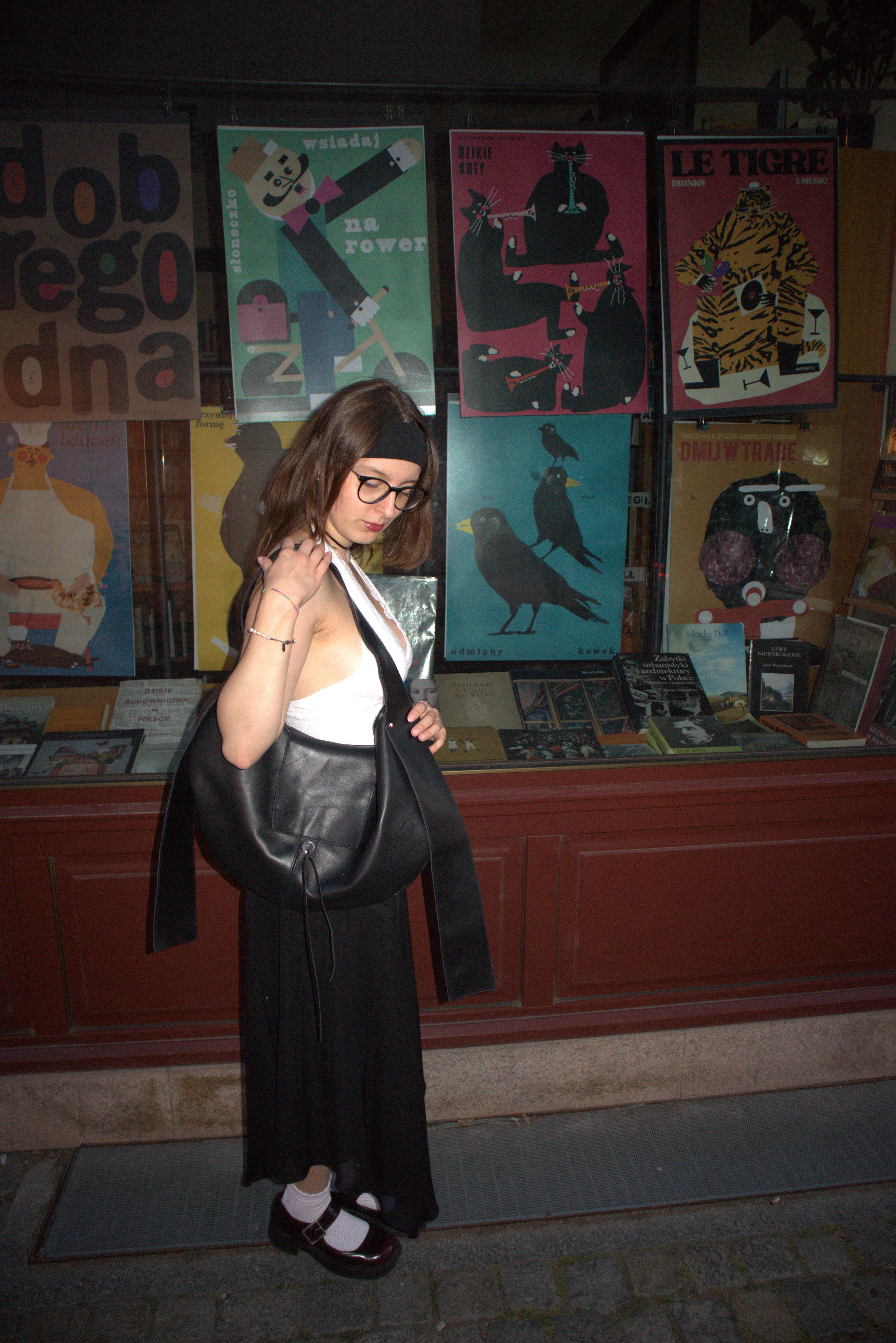 HOBO BAG BLACK LEATHER