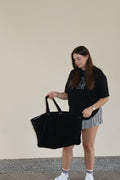 BLACK SUEDE LEATHER BAG