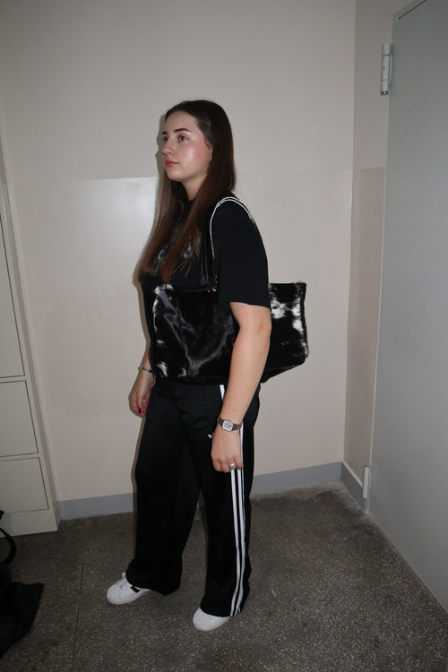 COW BLACK LEATHER BAG