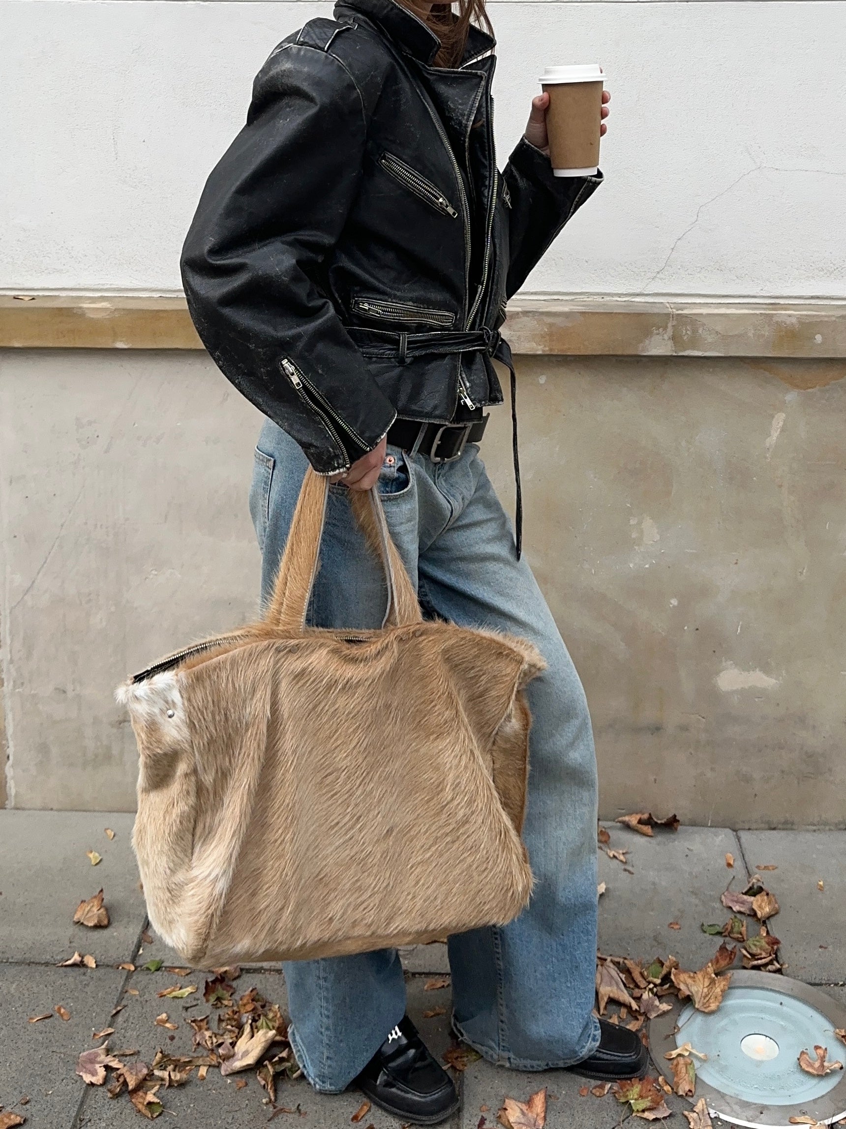 COW BEIGE  BAG